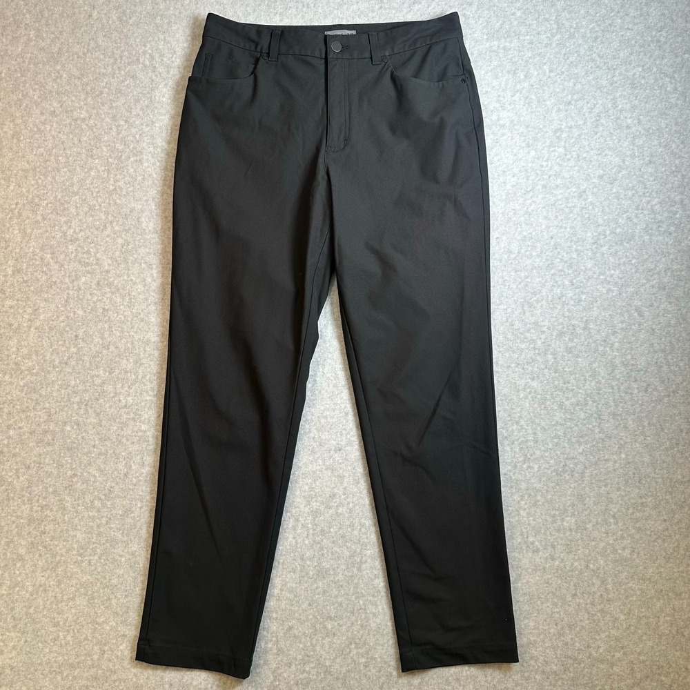 VRST Men 32x30 Black Performance Pants Stretch 5-Pocket Straight Leg Golf Pants